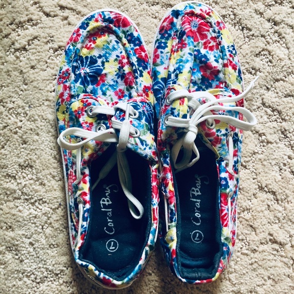 Coral Bay Shoes - Coral Bay floral sneaker slip on